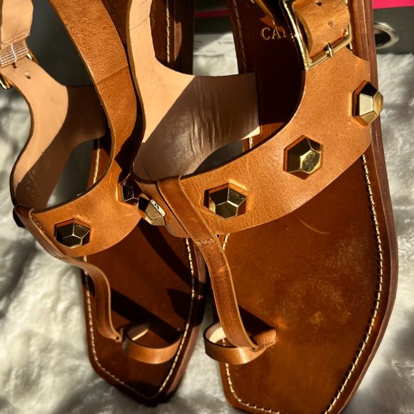 Vince Camuto Womens Dailette Leather Ankle Strap Thong Sandals - Picture 11 of 15
